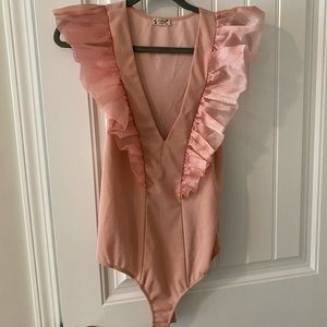 Free People Tulle Bodysuit